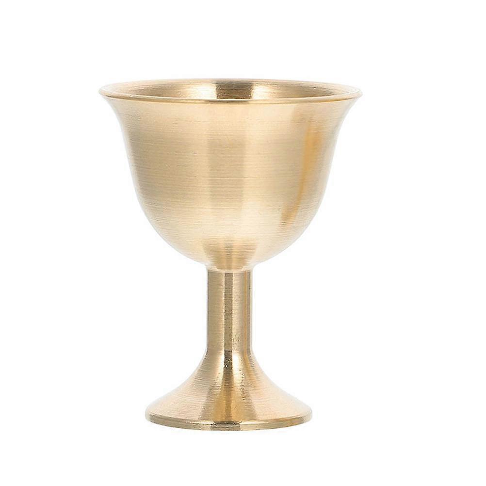Goblets Elegant Wine Cup Brass Chalice Retro Design Drinking Vessel Temple Use 1Set