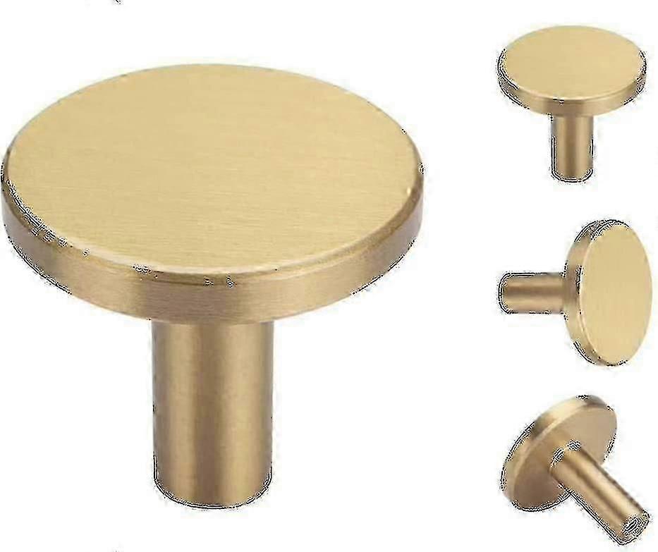 Set Of 4, Brushed Brass Wall Hooks, 33mm X 20mm, Towel Hooks For Bathroom, Coat Rack, Towel Rack (round)