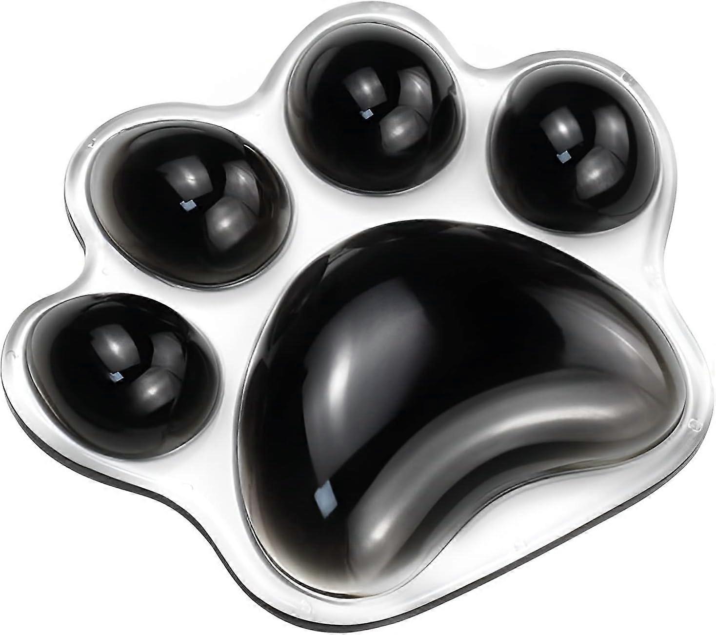(Noir)Repose-poignet patte de chat pour souris Support de poignet mignon ergonomique