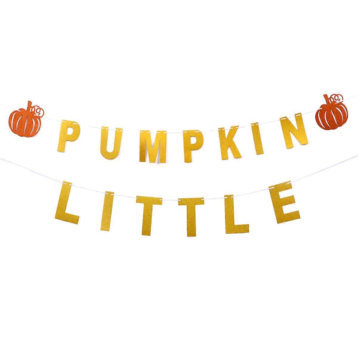 Autumn Bunting Banner Little Pumpkin Banner Thanksgiving Decoration Event Organizers 1 Set