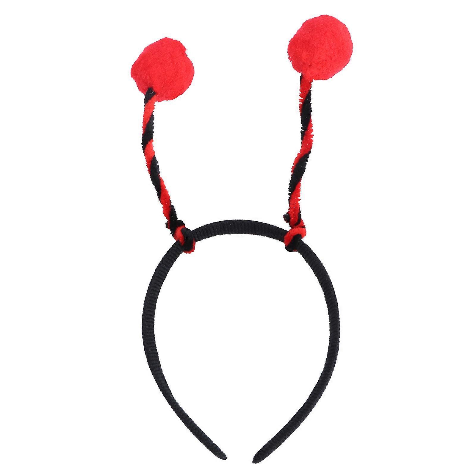 Bee Antenna Headband Bee Shaped Comfortable to Wear One Size Fits Most Red 1Set