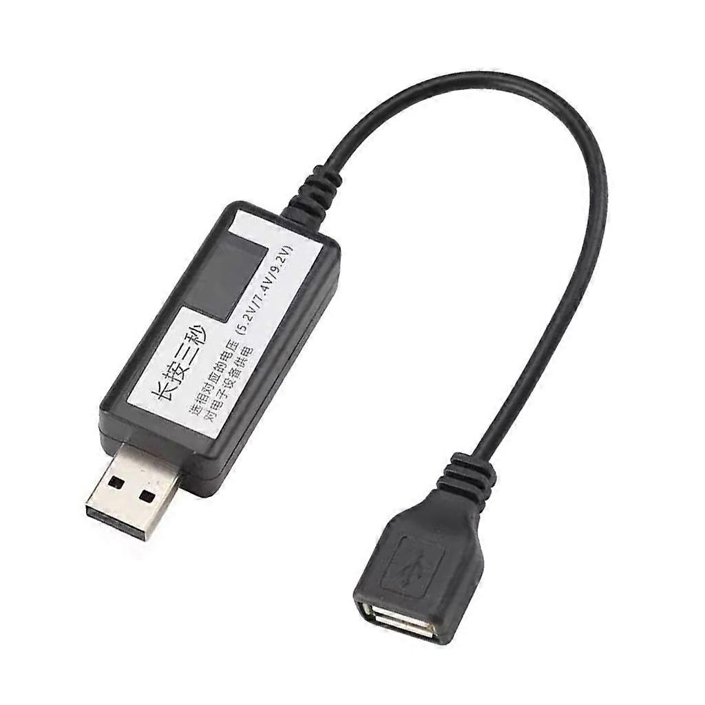 USB Charging Cable with Adjustable 5.2V 7.4V 9.2V Output External Power Box