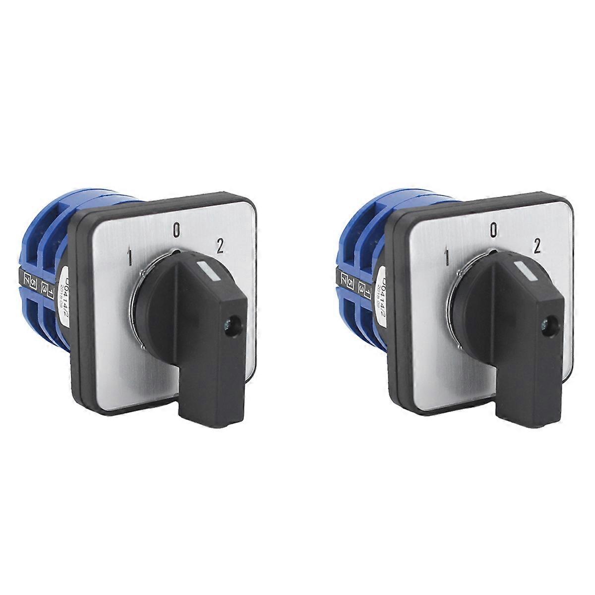 2X Changeover Selector Switch 3 Positions 8 Terminals Universal Rotary Cam Selector Latching Switche
