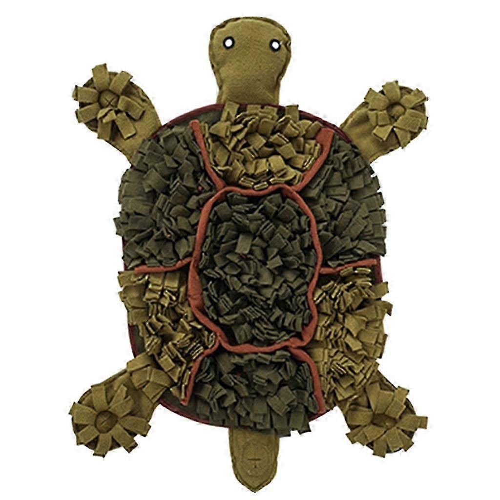 chien distribuant Snuffle peluche jouet à mâcher pour chiot dentition tortue en peluche douce--