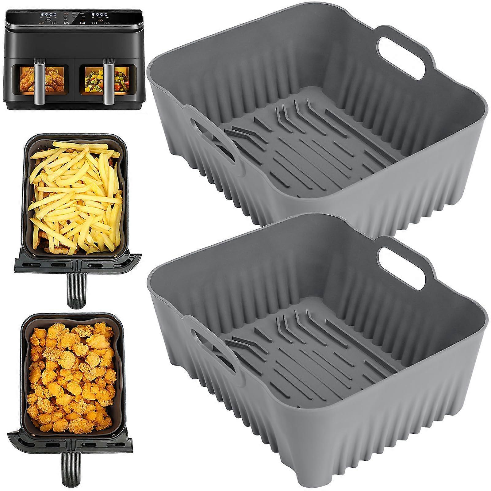 Air Fryer Silicone Mould for Cosori CAF-R901-AEU, 2 Chambers, 8.5L, Reusable Rectangular Accessory Pack of 2