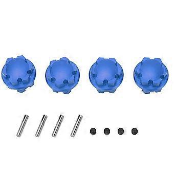4 STKS RC Wiel Hex Hub Aluminiumlegering 17mm RC Naaf Moer Wielaandrijving Hex Hub Adapter met Pinnen voor Traxxas RC Auto Upgrade Onderdelen Blauw