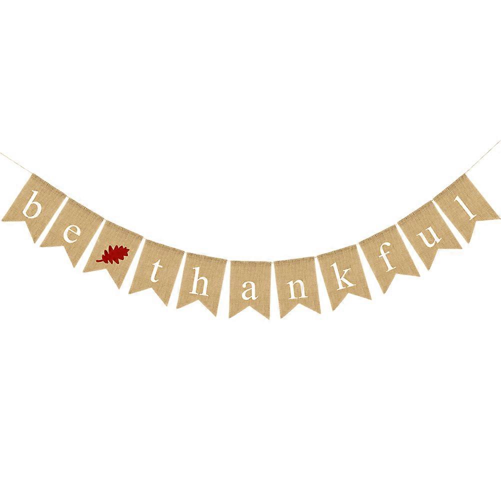 Burlap Bunting Banner Swallowtail Flags for Indoor and Outdoor 1Set