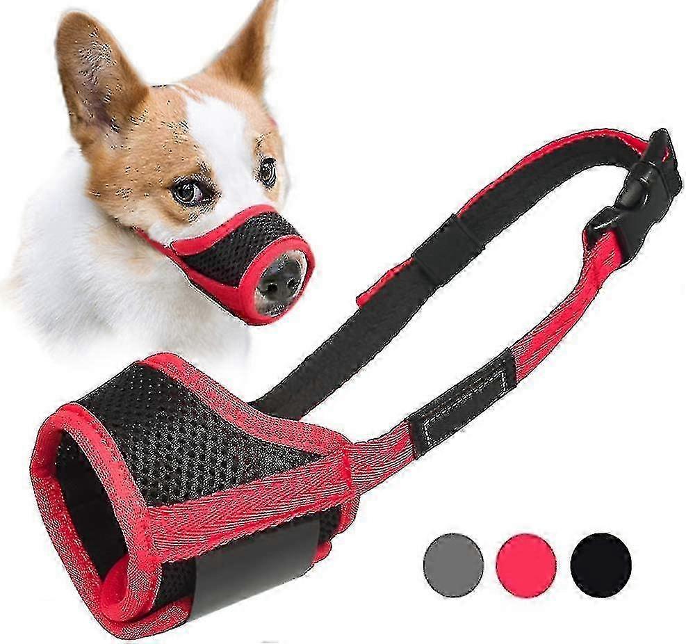Dog Muzzle for Preventing Biting and Chewing, Featuring Comfortable Soft Mesh Fabric and Adjustable Strap, Suitable for Small, Medium, and L