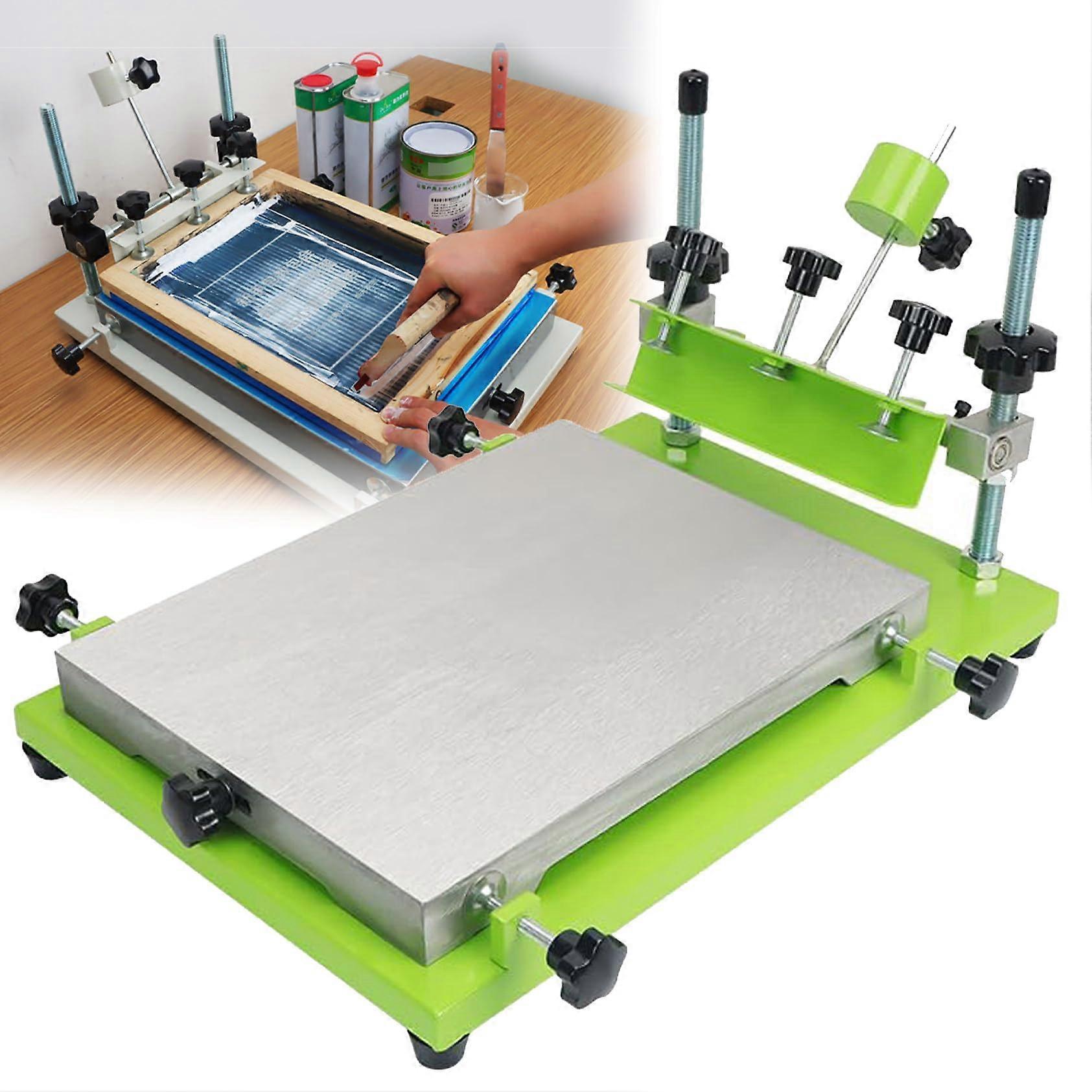 Screen Printing Machine Flat Manual Table 53x47.5x32 cm Max Screen Thickness 40 mm for Various Flat Products