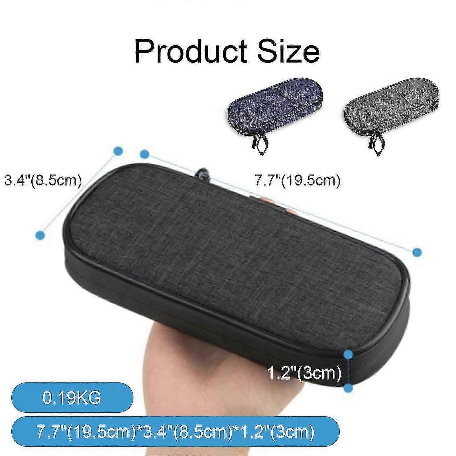 Étui de voyage pour glacière d’insuline avec température,étui pour stylo à insuline avec 2 packs de glace pour refroidisseur d’insuline Sac de médecine pour le stockage de l’insuline diabétique