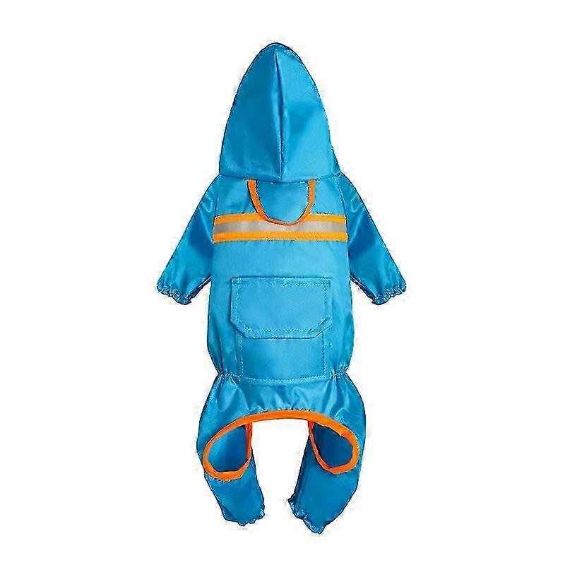 Waterproof Solid Color Half Transparent Pet Dog Raincoats with Light Reflective Design for Four-Legged Animals