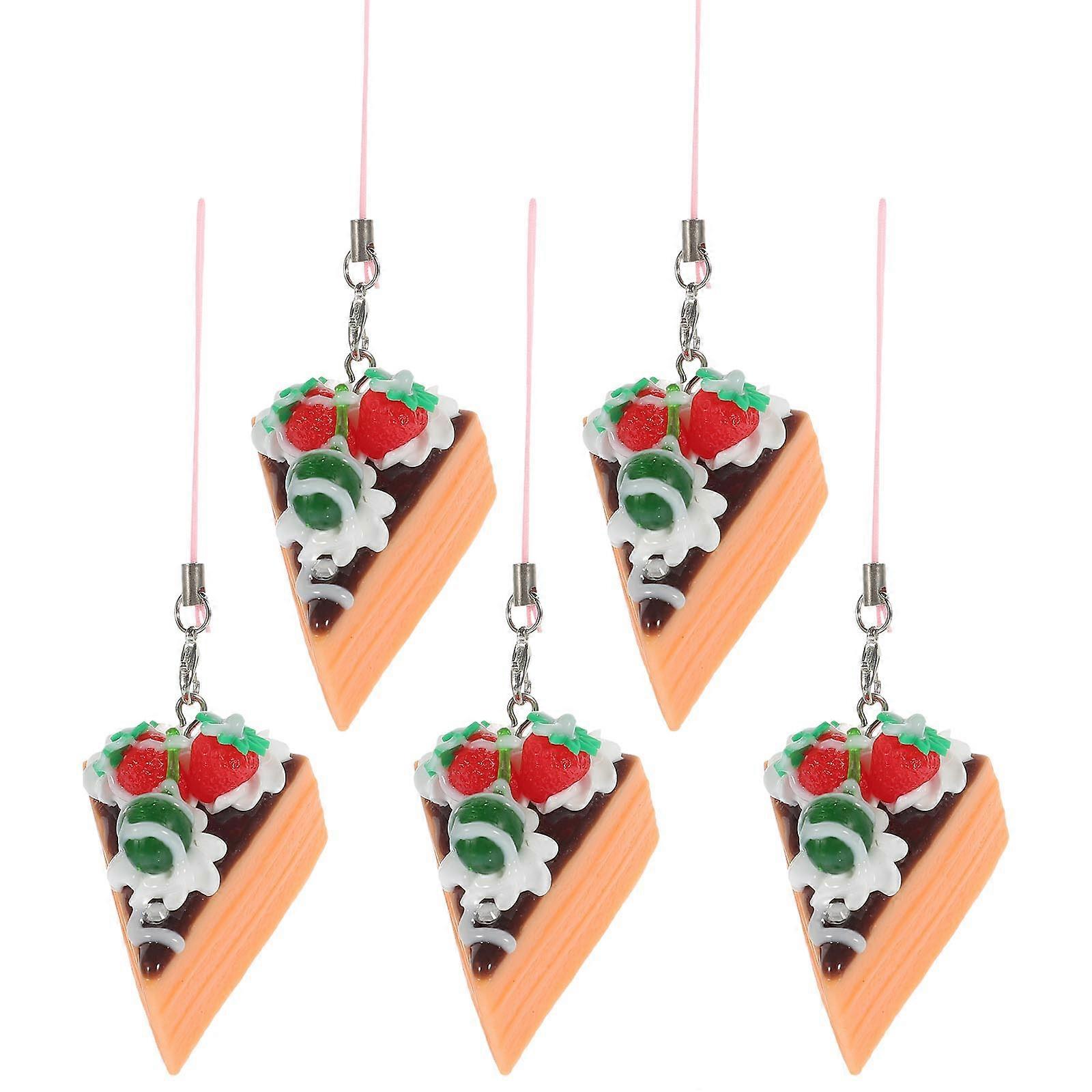 Backpack Keychains Strawberry Shape General Users Daily Use 5Pcs