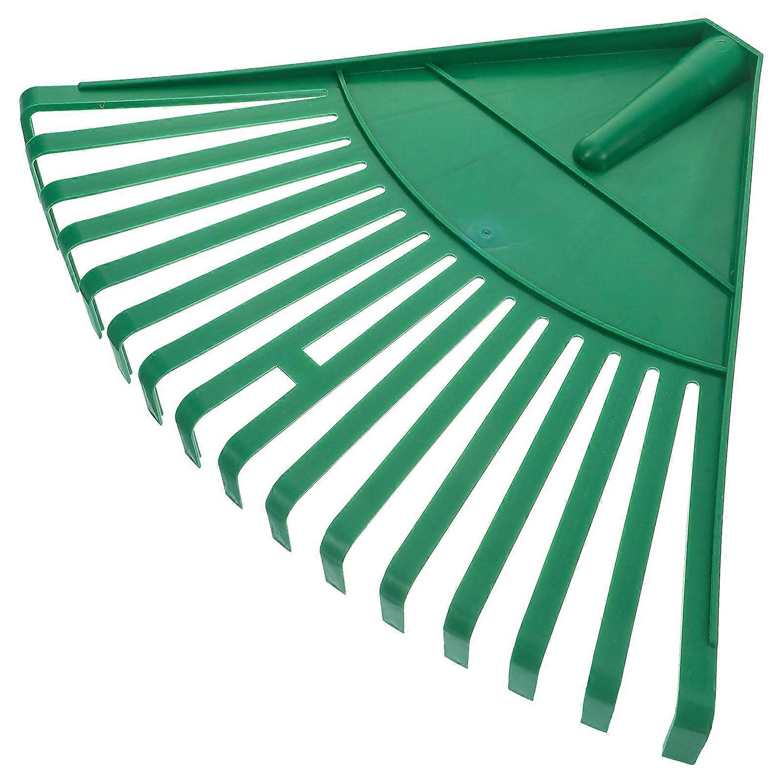 Leaf Rakes For Gardening Outdoor Hand Shrub Rake Garden Tool Plastic Grass Rake Rectangular Head Ergonomic Handle 1Set