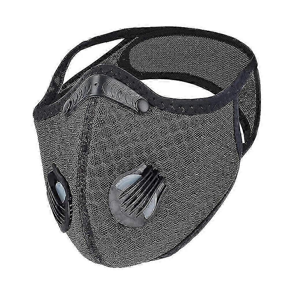 Masque facial Anti Pollution Pm2.5 Deux évents d’air avec filtre Réutilisable Lavable Sports Masques Écran Facial