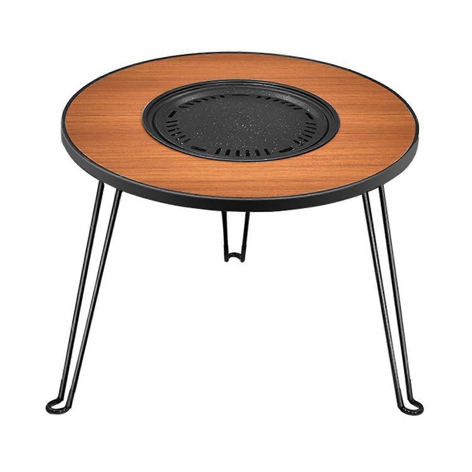 Portable Charcoal Grill, Foldable Camping Grill with Carrying Handle and Poker. Fire Pit Table Charcoal Burns for Outdoor Backyard Deck Patio