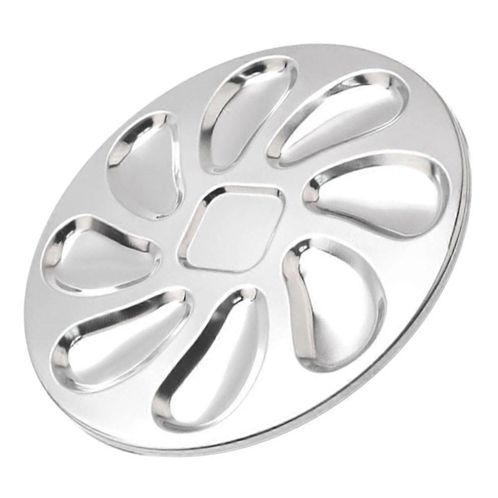 Poêle à griller pour huîtres en acier inoxydable argenté 23 x 23 cm, 1 pièce