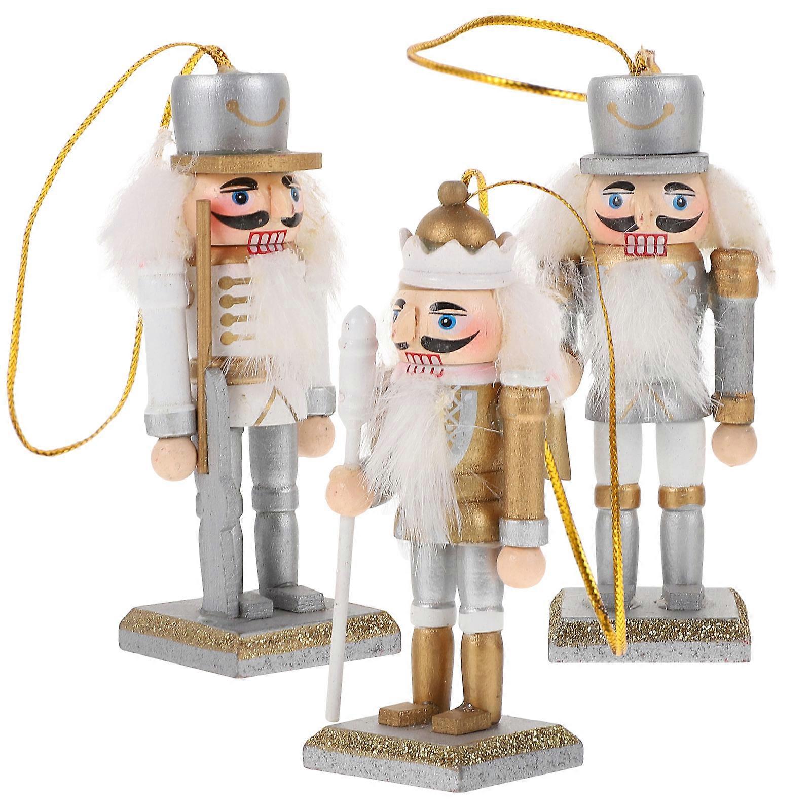 Decor Nutcracker Nutcracker Soldier Pendants Classic Christmas Theme Indoor Space 3Pcs