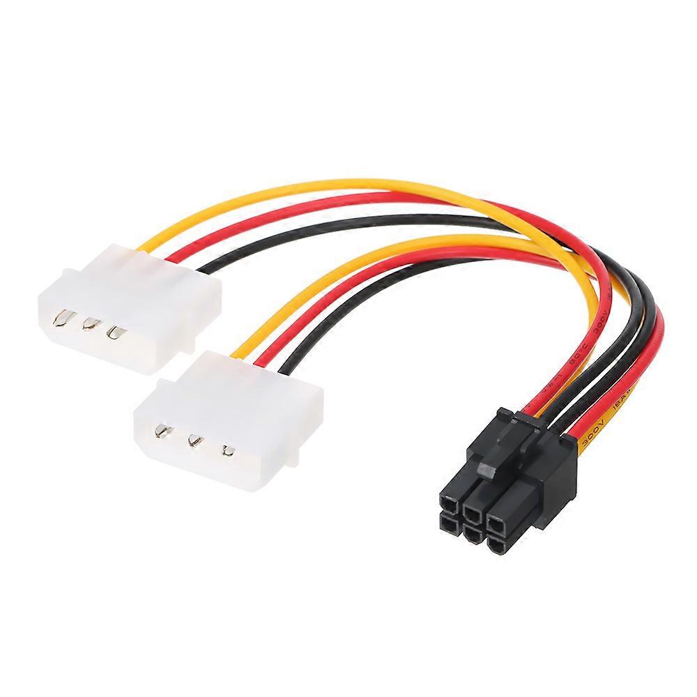 4p to 6p Power Cable Graphics Video Card 4 Molex to 6 Pin PCI-Express PCIE Power Supply Cable Cord