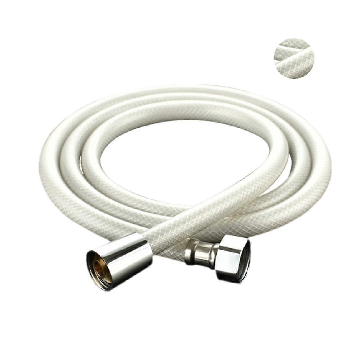 Bathroom Connection Hose 1 Inch Extension Spray Hose White Durable Flexible Design for Showerhead Compatibility