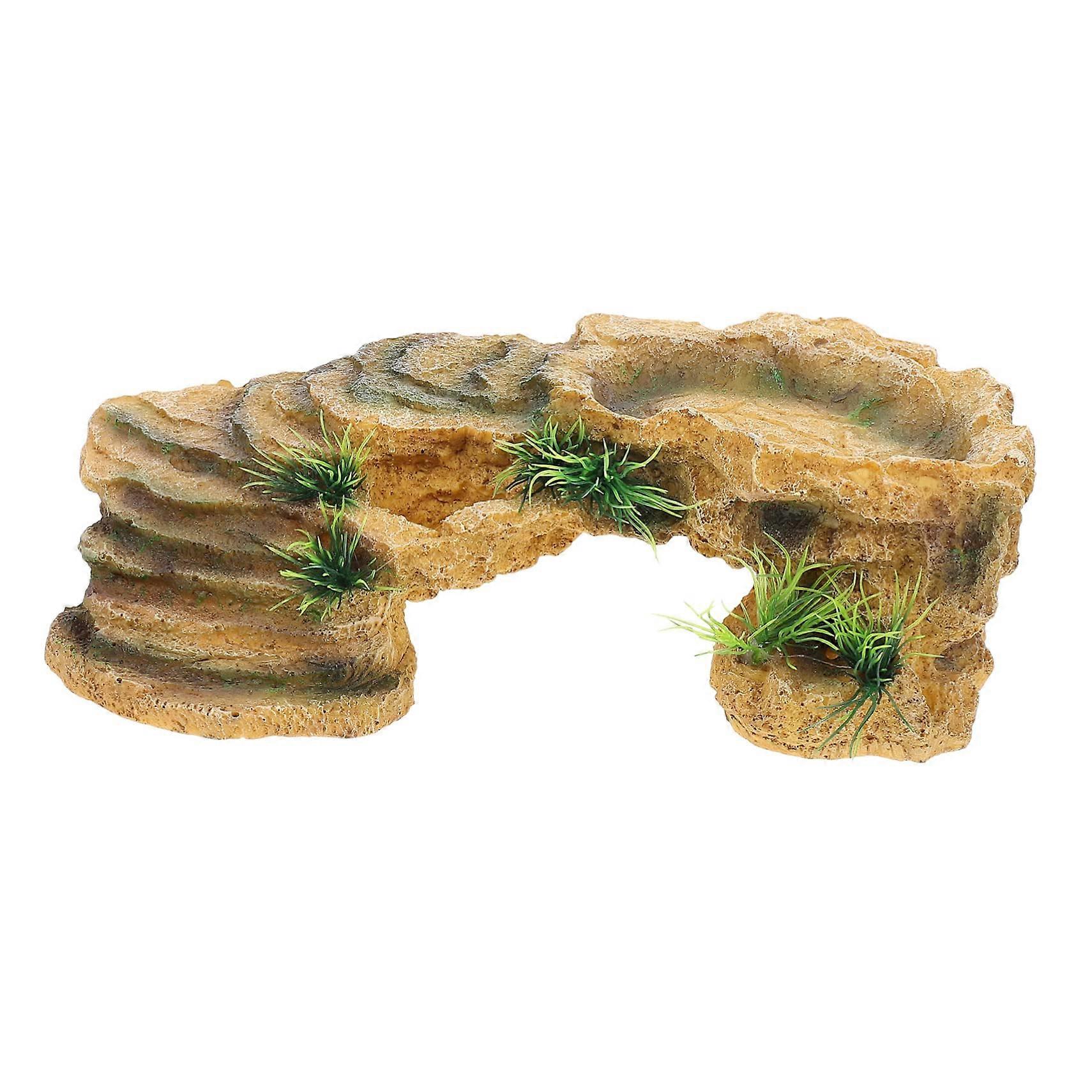 Terrarium Turtle Cave Large Platform for Aquatic Turtles Durable and Safe Material Reptile Hideout Aquarium Cozy Retreat