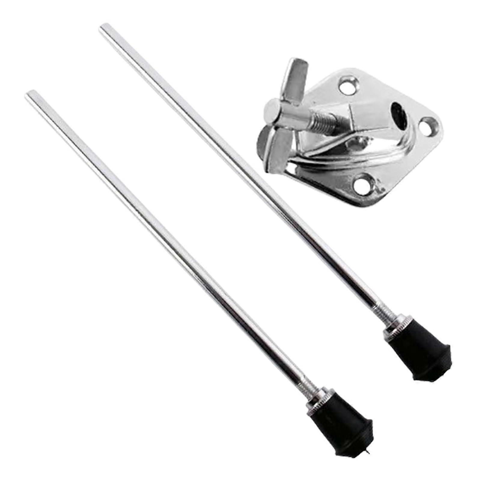 Bass Drum Stand with Non-Slip Metal Drum Legs, 2X Drum Spur Holder, Adjustable Support for Drum Instruments