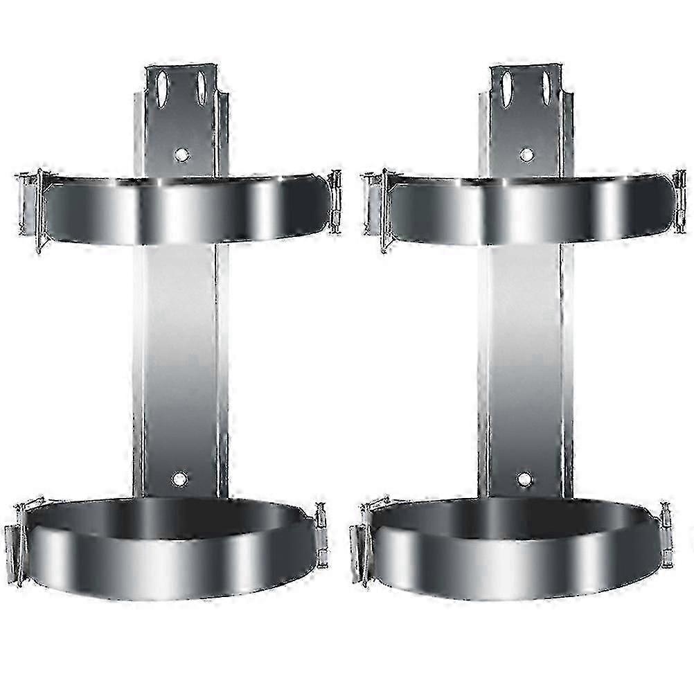 2kg-25X14X8.5CM用2pcsヘビーデューティー鉄消火器ホルダーウォールブラケット-シルバーSZRH A-V SZRH A-V