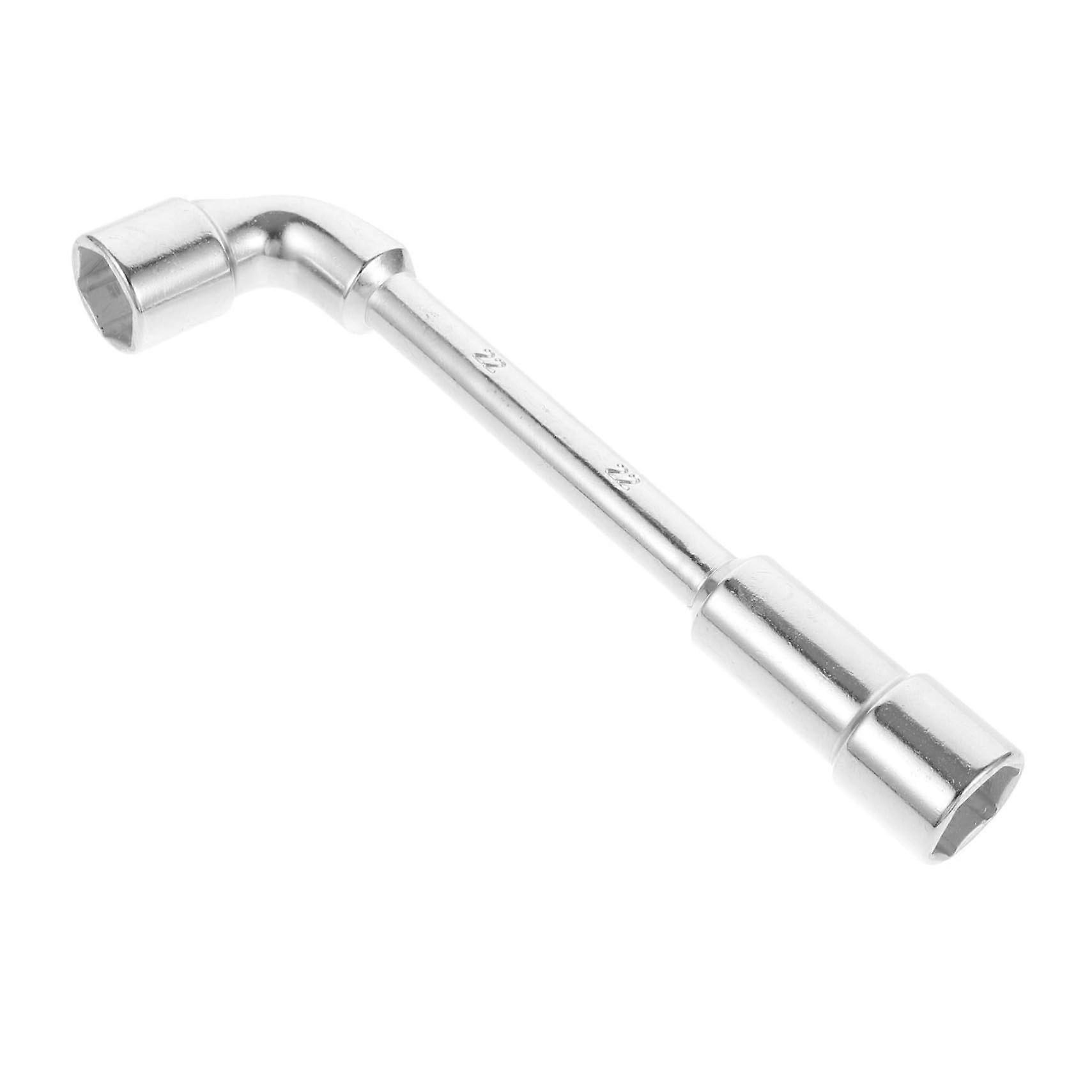 L Socket Wrench Ratchet Wrench Tyre Wrench L Wrench Tool for Nut Chrome Vanadium Alloy Steel Silver