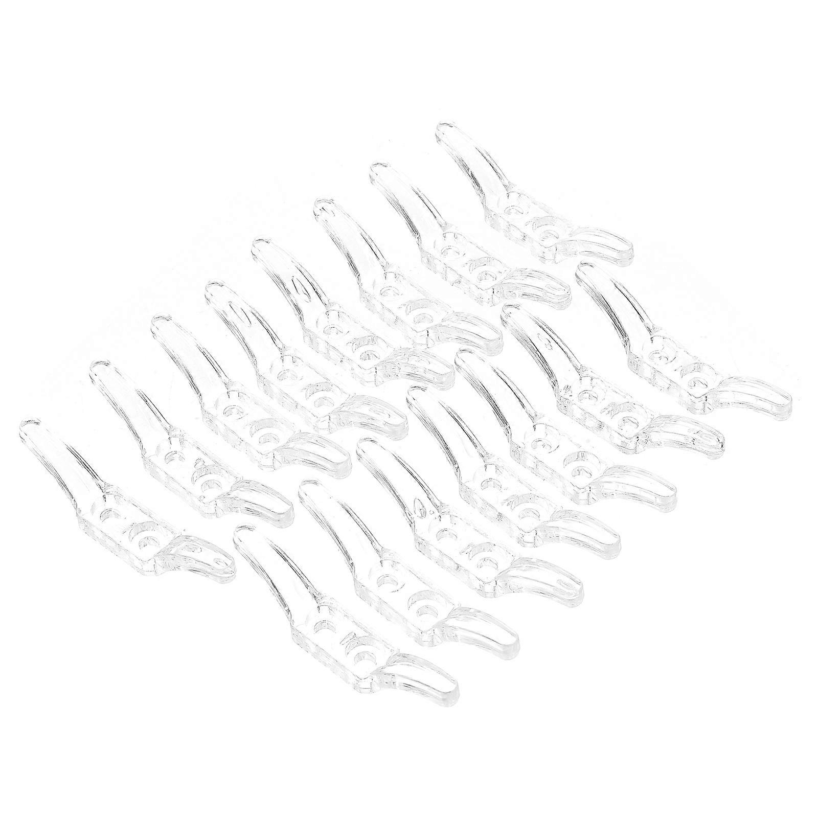 Blinds Positioning Hooks for Home Use Plastic Transparent Simple Appearance Roller Curtain Accessory 15pcs