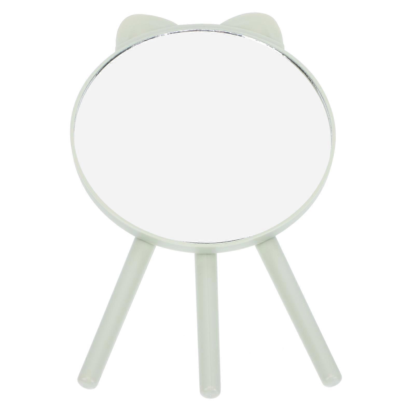 Cat Ear Makeup Mirror with Durable Tripod Base – Compact Cosmetic Mirror for Tabletop Use, Perfect for Cat Lovers and Makeup Enthusiasts at Home