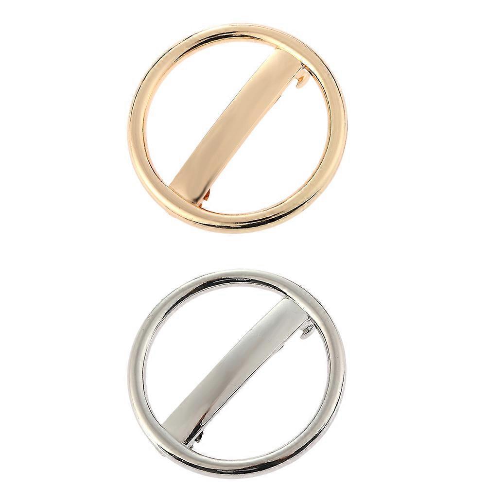 女性のためのエレガントな幾何学模様の金属ヘアピン – パーティーや日常着に適したゴールドとシルバーの2PCS耐久性のあるスプリングヘアクリップ