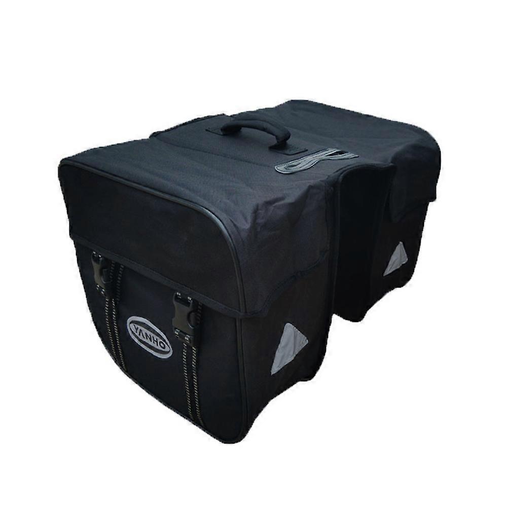 Bike Bags For Rear Rack Double Side Rear Back Bag Large Storage Mountain Biking Black 1Set