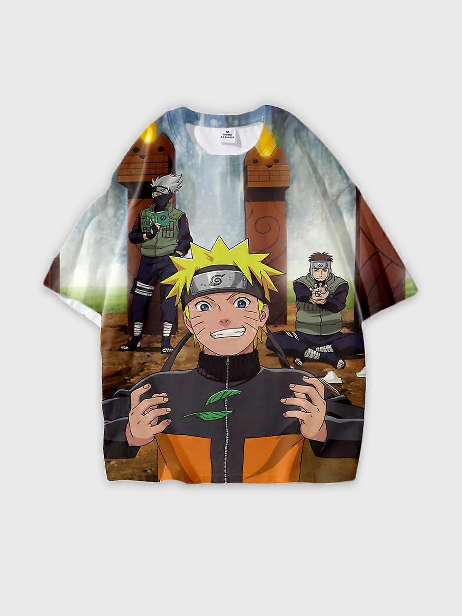 T-shirt round neck Role Pattern loose short sleeve C2272