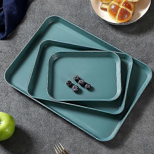 Dww-vert Fonc, Ensemble Trois Pices , Plateau De Service Rectangulaire Idal Pour Buffet, Snabbmat Et Restauration Rapide