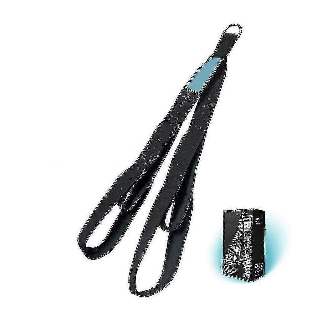Tricep Rope Cable Attachment for Gym Equipment - 28.7 & 22 Inch Dual Length Pull Down Rope with Built-in Triceps Extension Straps for Home Workout Han