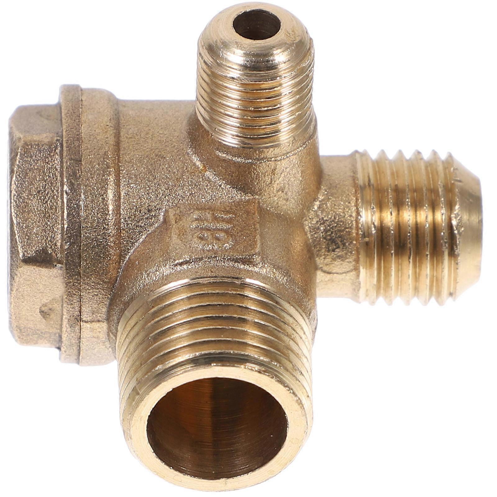 Compressor Check Valve Air Compressor Accessories Golden 4.00X4.00X3.50CM Compressor Piston Pump Threaded Ends 1Pack