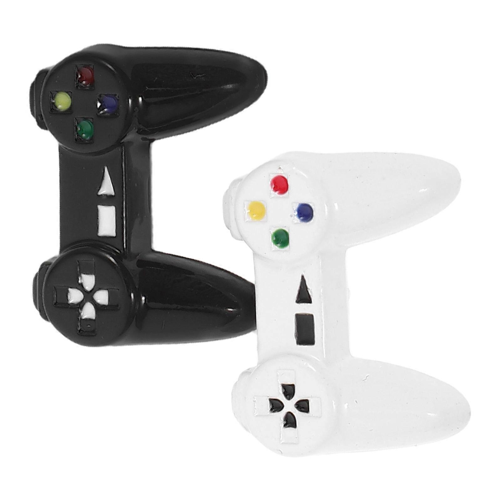 Miniature Gamepad Dollhouse Handlebars for Home Use with 2Pcs Alloy Controllers