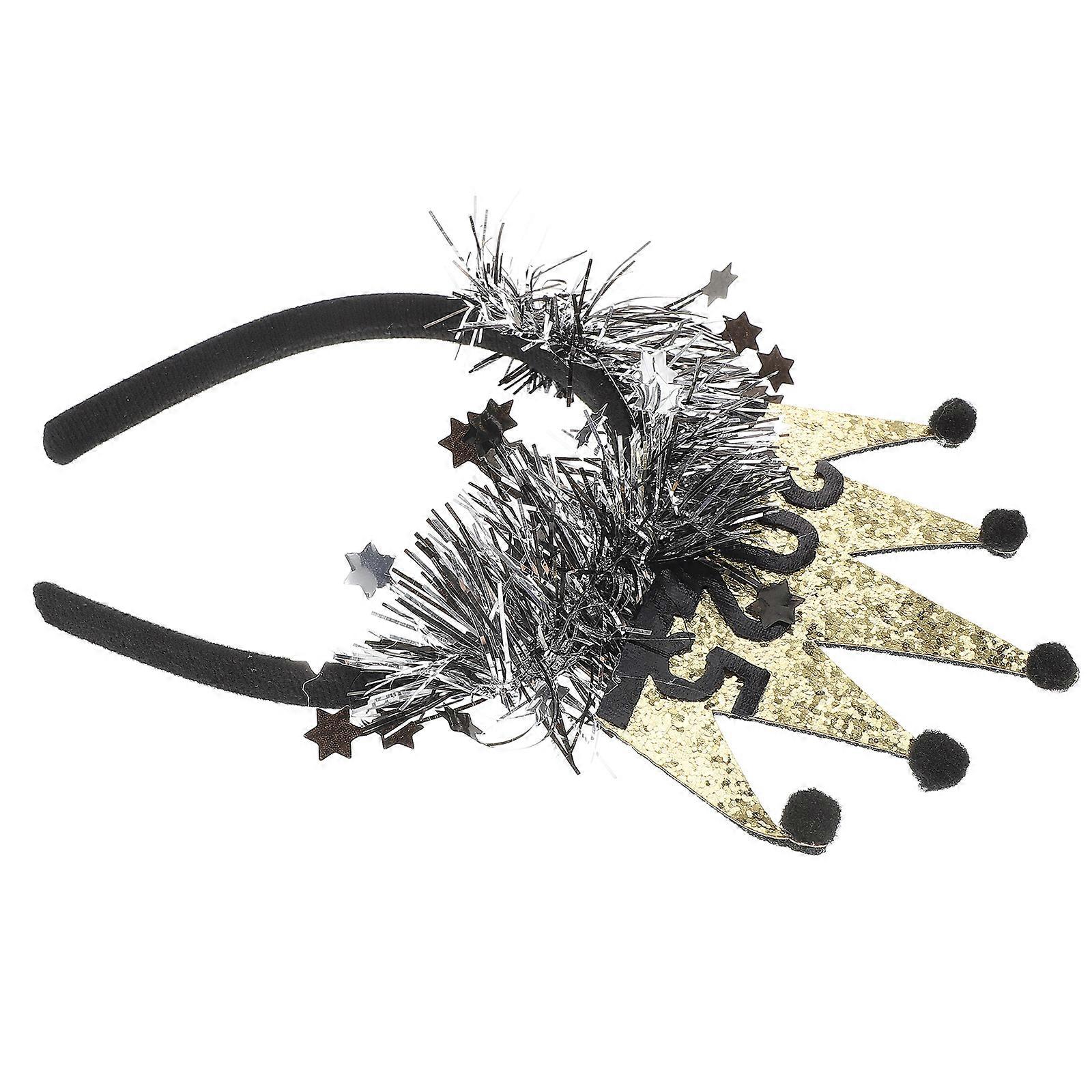 Happy New Year 2025 Headband Party Favor for NYE Countdown Celebrations Made of Non-woven Fabric
