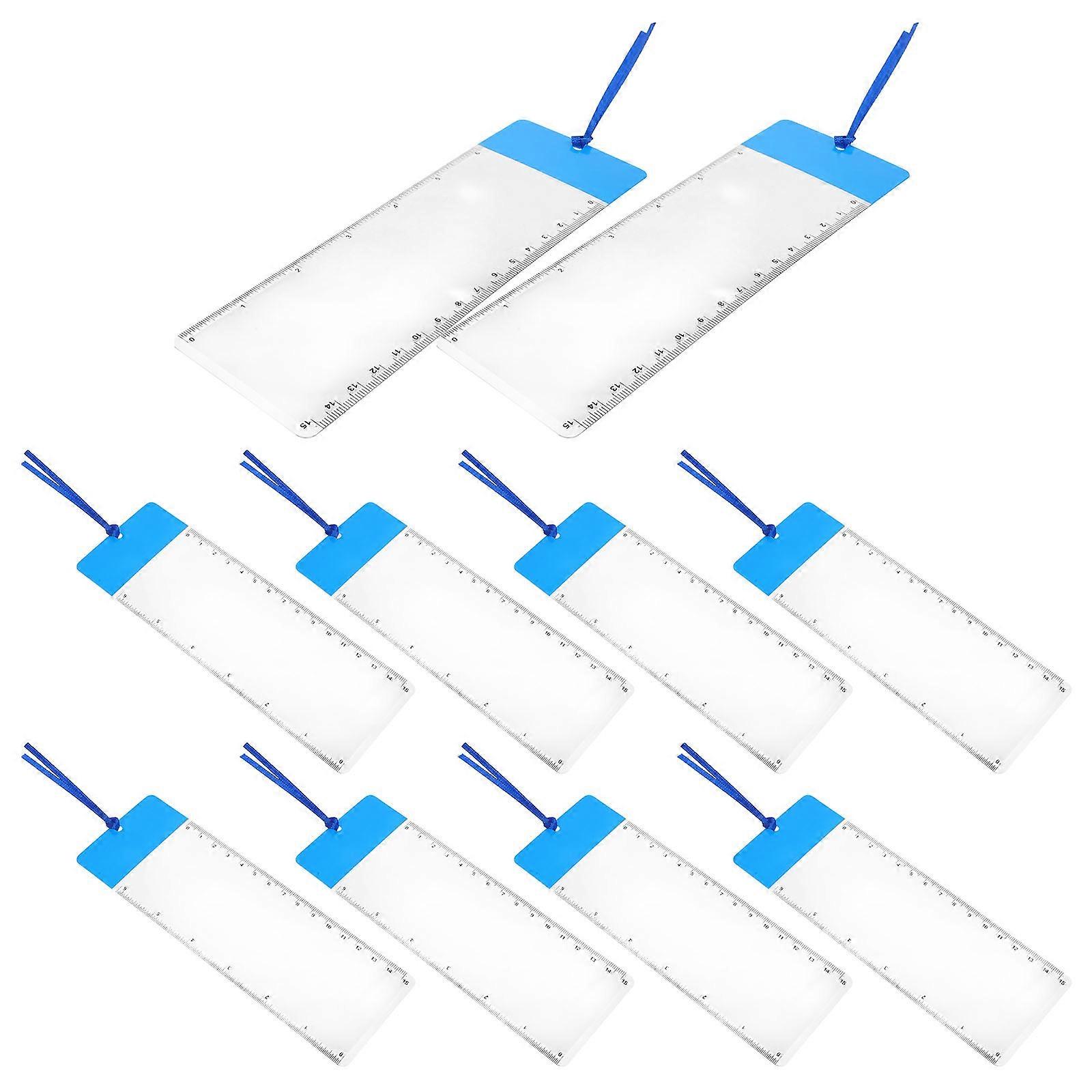 Transparent PVC Bookmark for Reading Use 10 Pieces Practical and Beautiful Book Accessories
