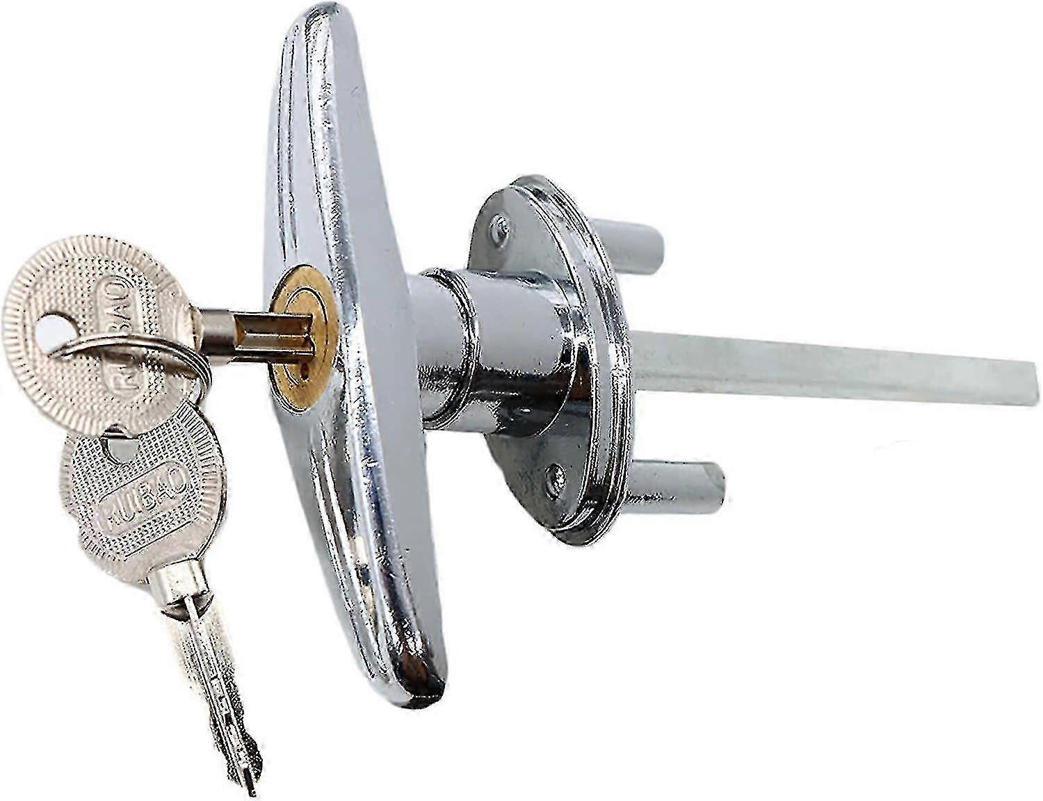 Keyed shed door lock with T-handle, universal kit