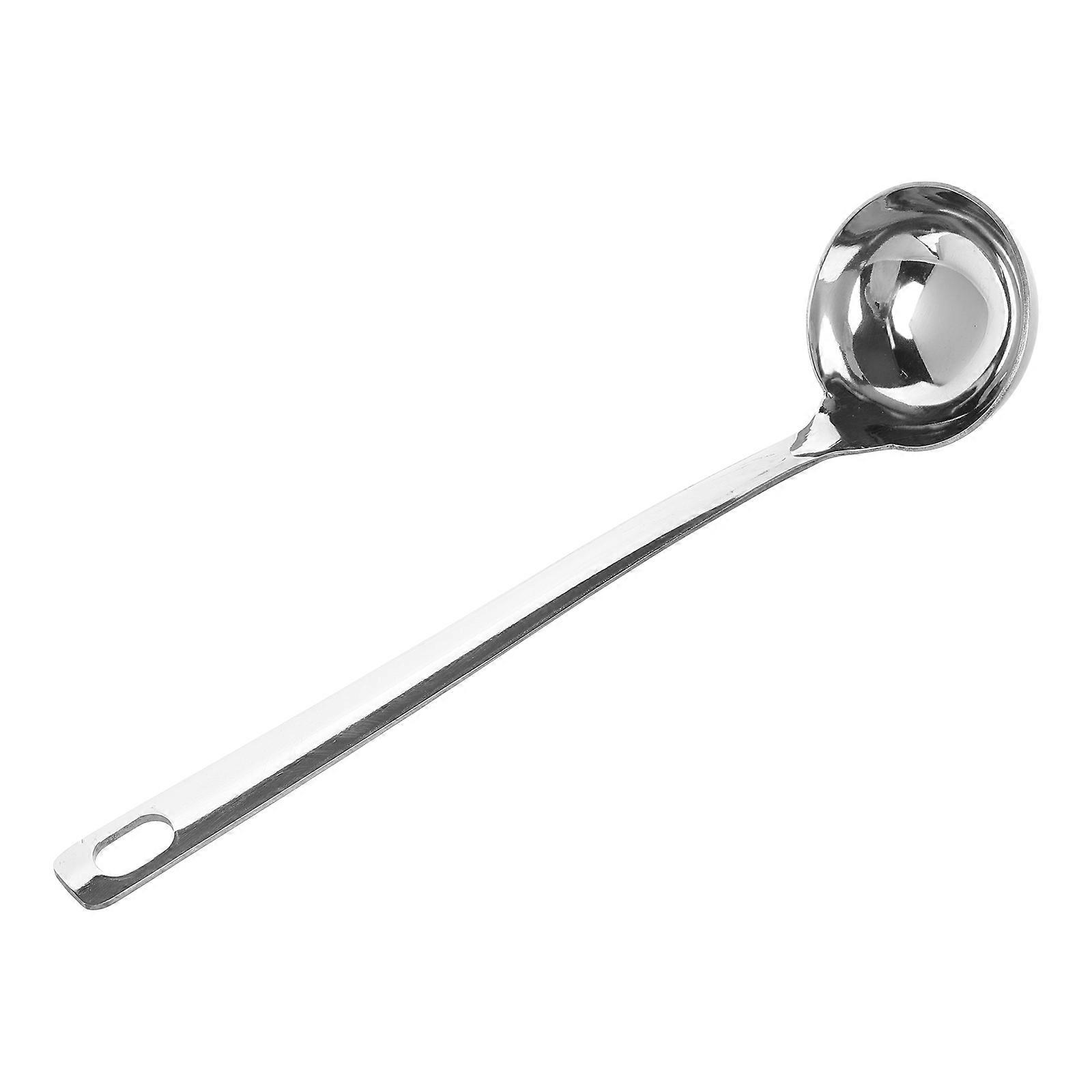 Stainless Steel Soup Ladle Kitchen Utensil For Home Cooking And Restaurant Use Silver Long Handle With Thick Design 1Pcs