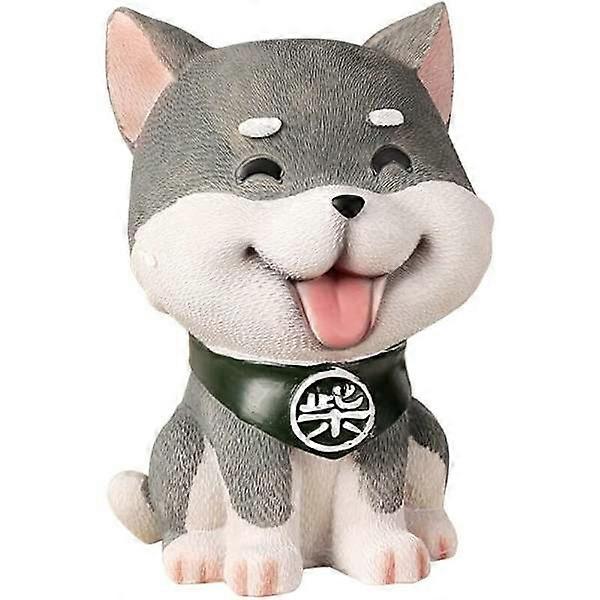 Spaarvarken hars ambachten creatieve sieraden (grijs klein 16cm),