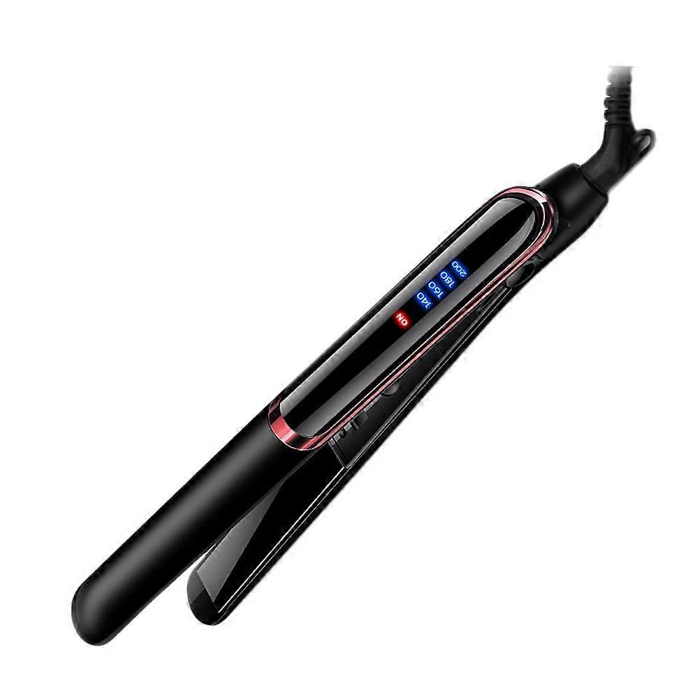 Ceramic Hair Straightener for Styling with Adjustable Temperature for Dry and Wet Hair Black