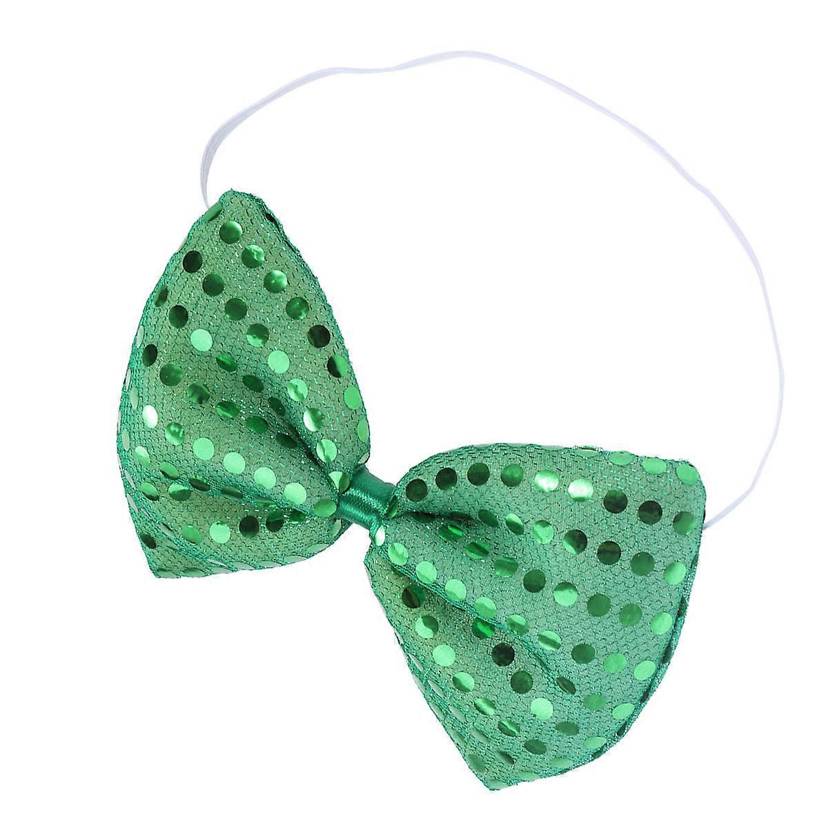 Sequin Bowtie Adjustable Pre-Tied Men and Women St Patrick's 1Pack