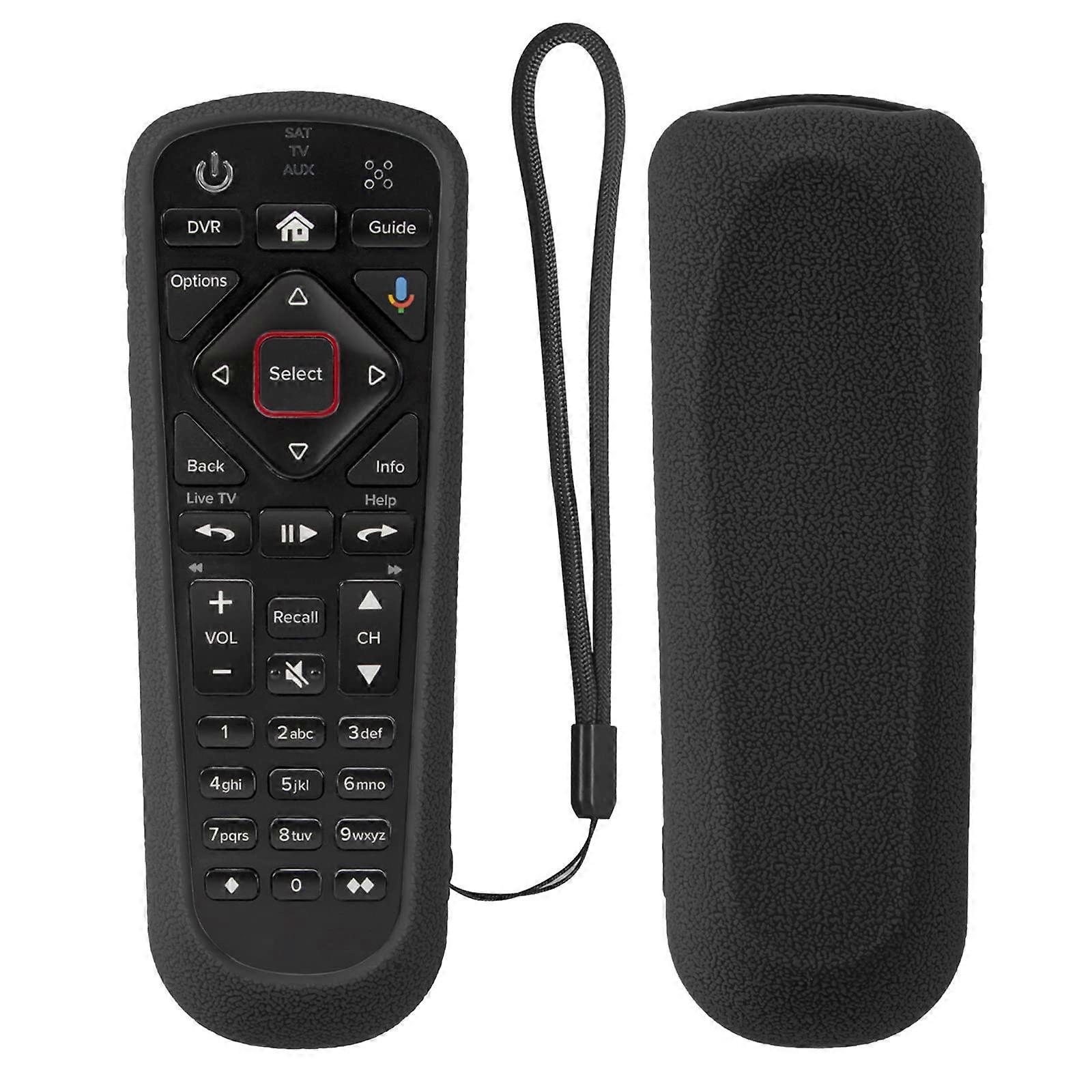 Shockproof protective cover for DISH 54.0 54.1 remote control, lightweight, washable, accessory black.
