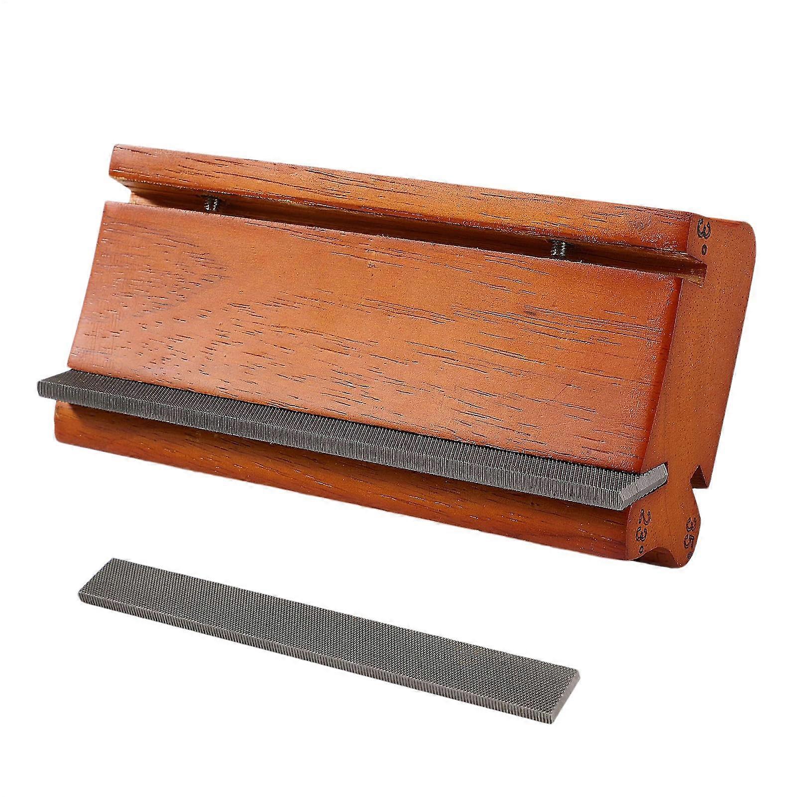 Bund file, fret adjustment set for bass frets, ergonomic  tools for musicians passionate about string instruments.