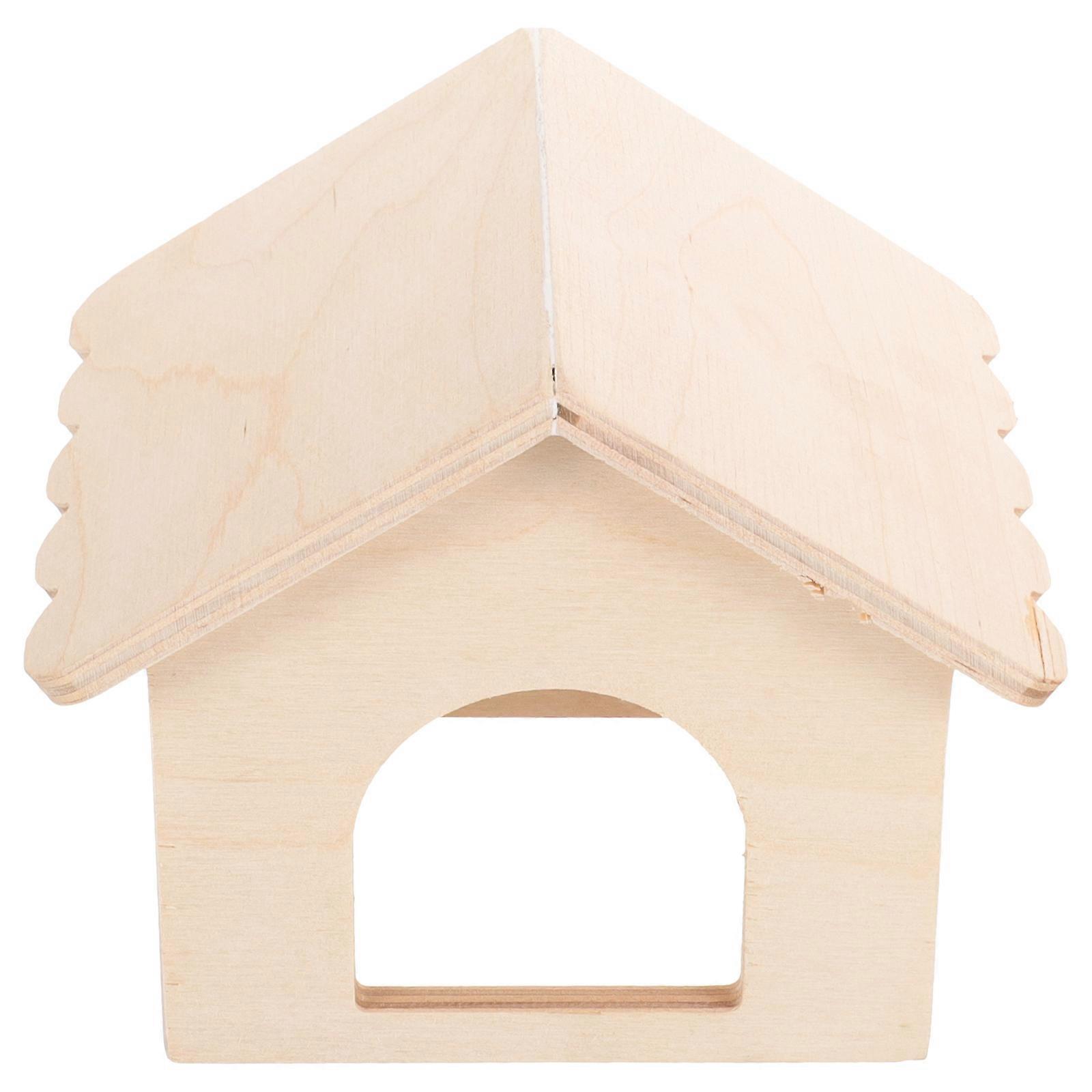 Khaki Plastic Hamster Hut for Home Use Safe and Reliable with Dark Sleeping Environment 6.5x5x4.5