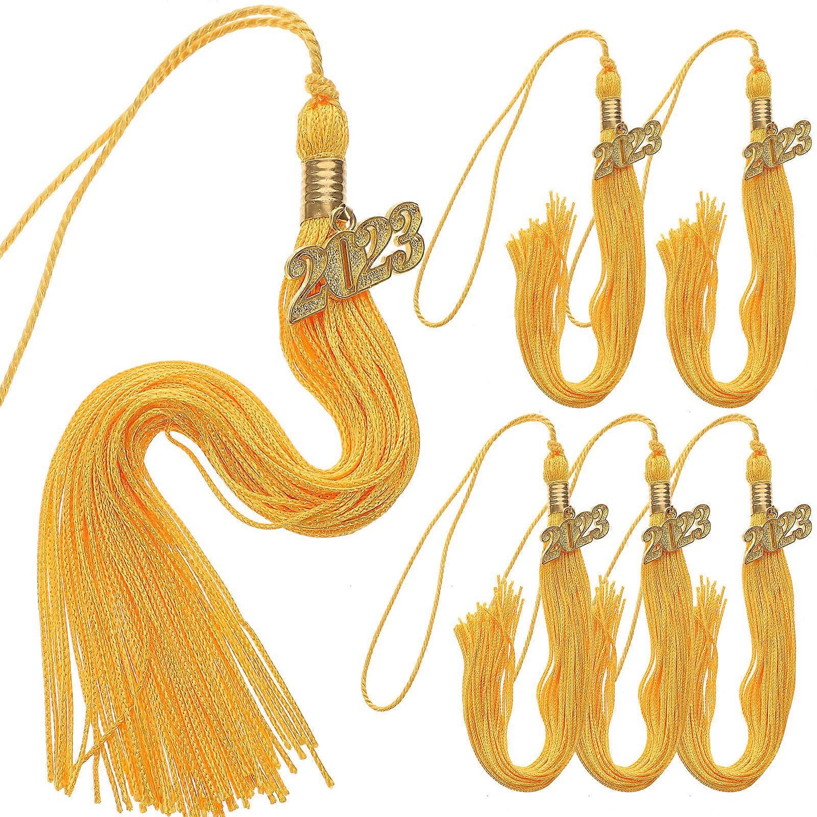 Golden Graduation Tassels with 2023 Year Charm for Caps Perfect Photo Party Size Fits Most graduations caps