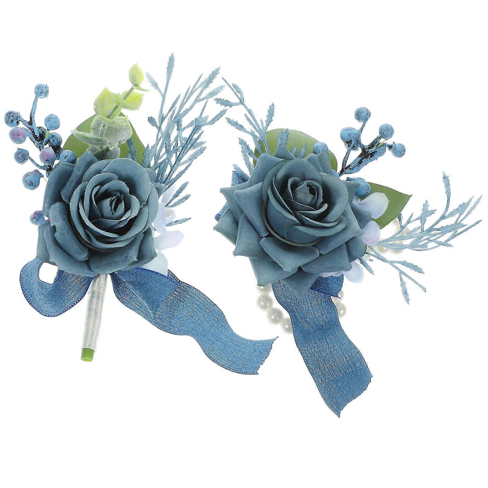 1 Set Of Elegant Wrist Flower And Corsage For Women With Fresh Style Suitable For Performances And Special Celebrations