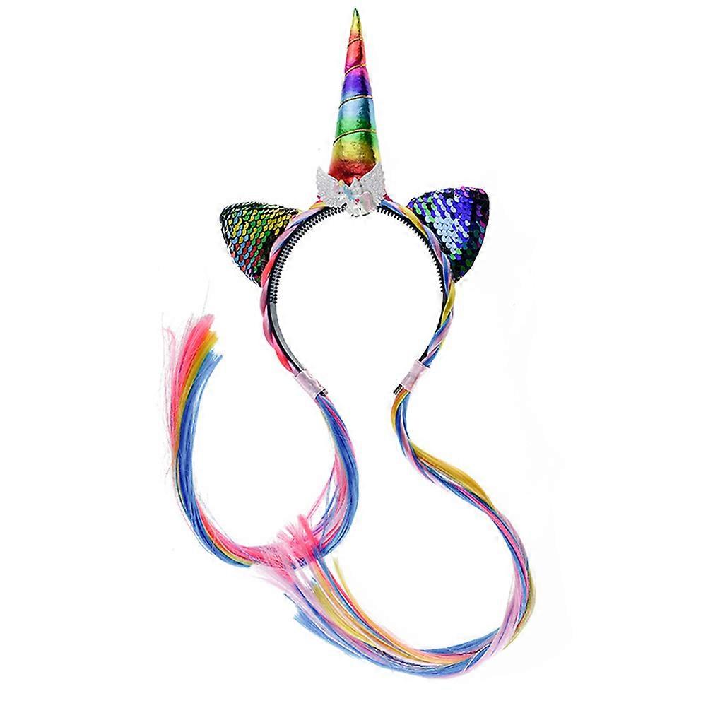 Unicorn Shape Glitter Headband For Party At Concert In Fashionable Design Ideal For Halloween 1Pcs