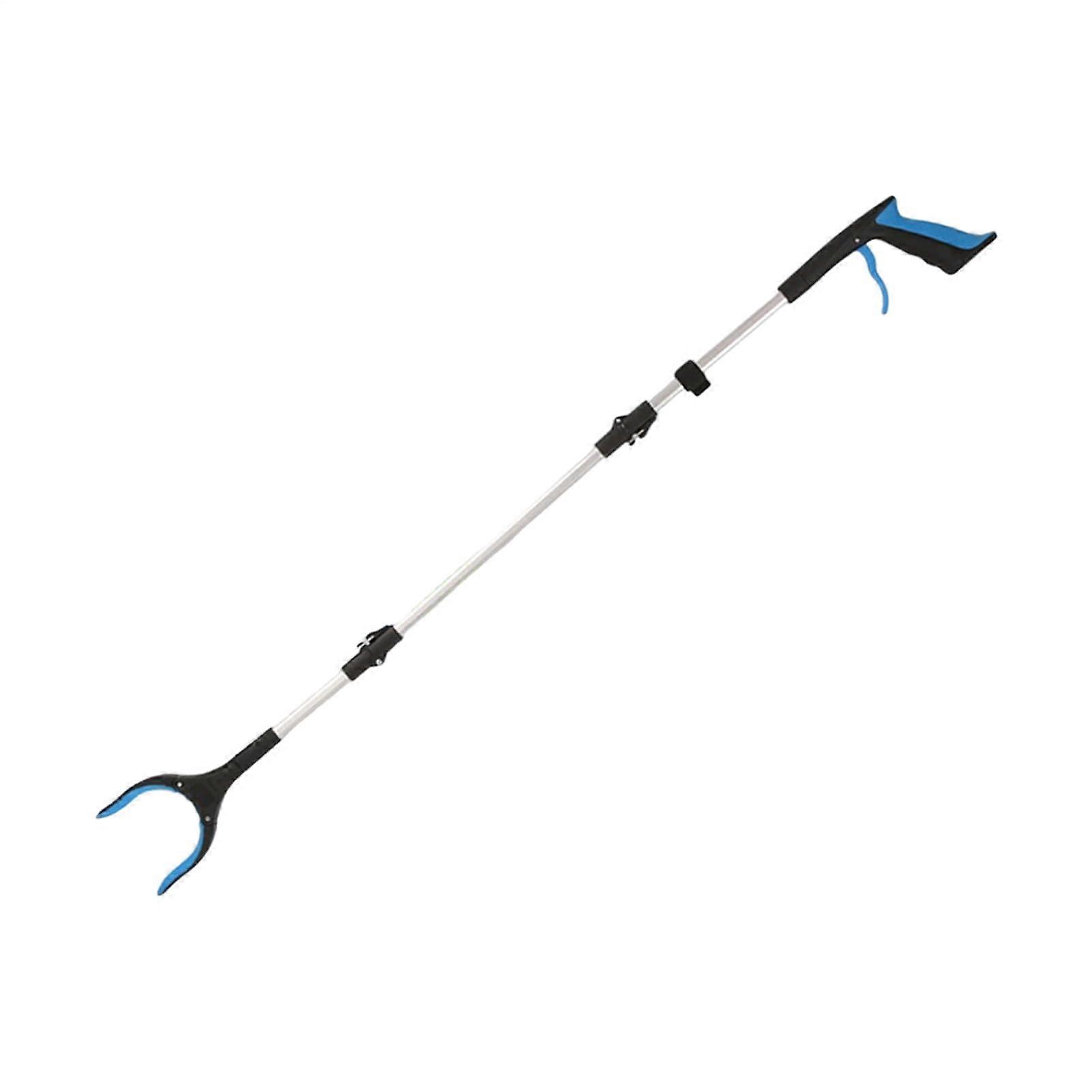 Flexible Grabber Tool  Aluminum Tool, Reacher Grabber  32Inch Long Handle with Foldable Design, Aid for Elderly and Disabled People, Blue